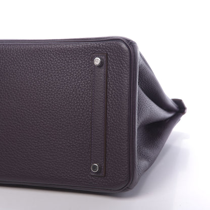 Hermes Taurillon Clemence Birkin 35 Raisin 11 of 11
