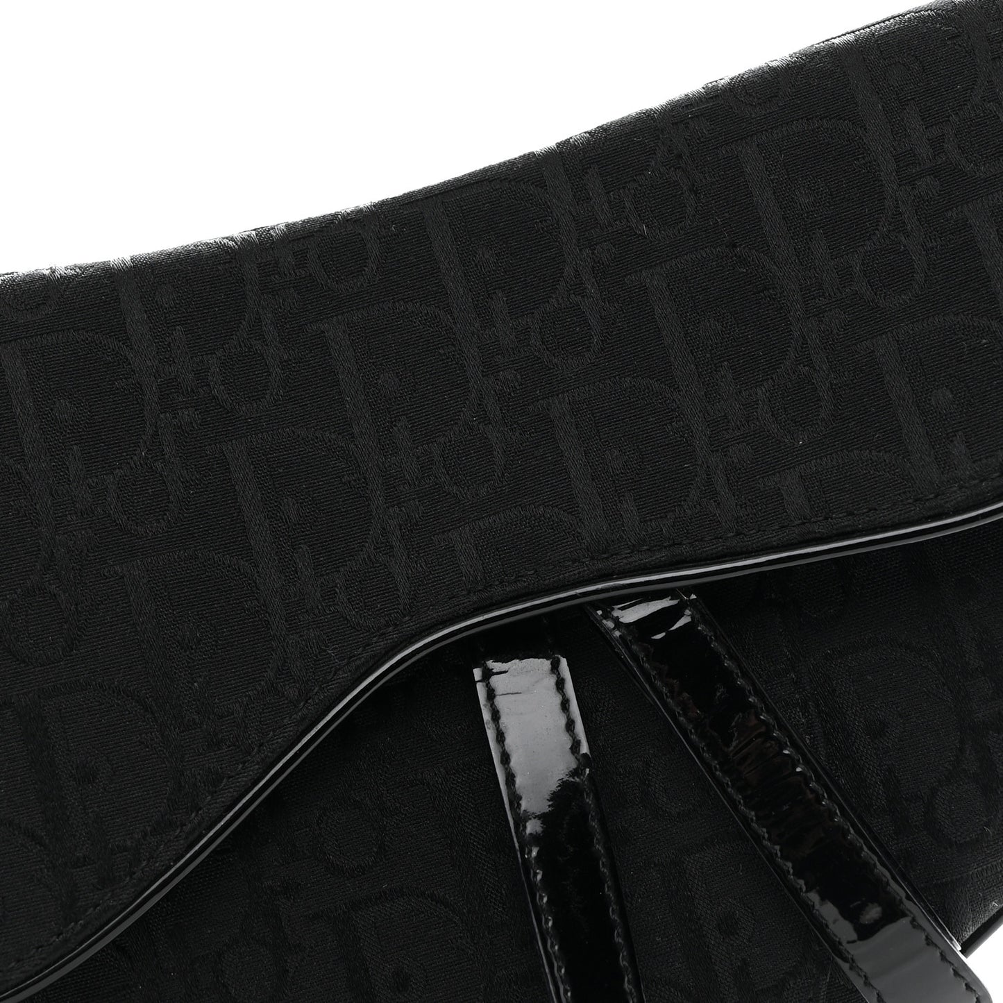 Monogram Saddle Bag Black