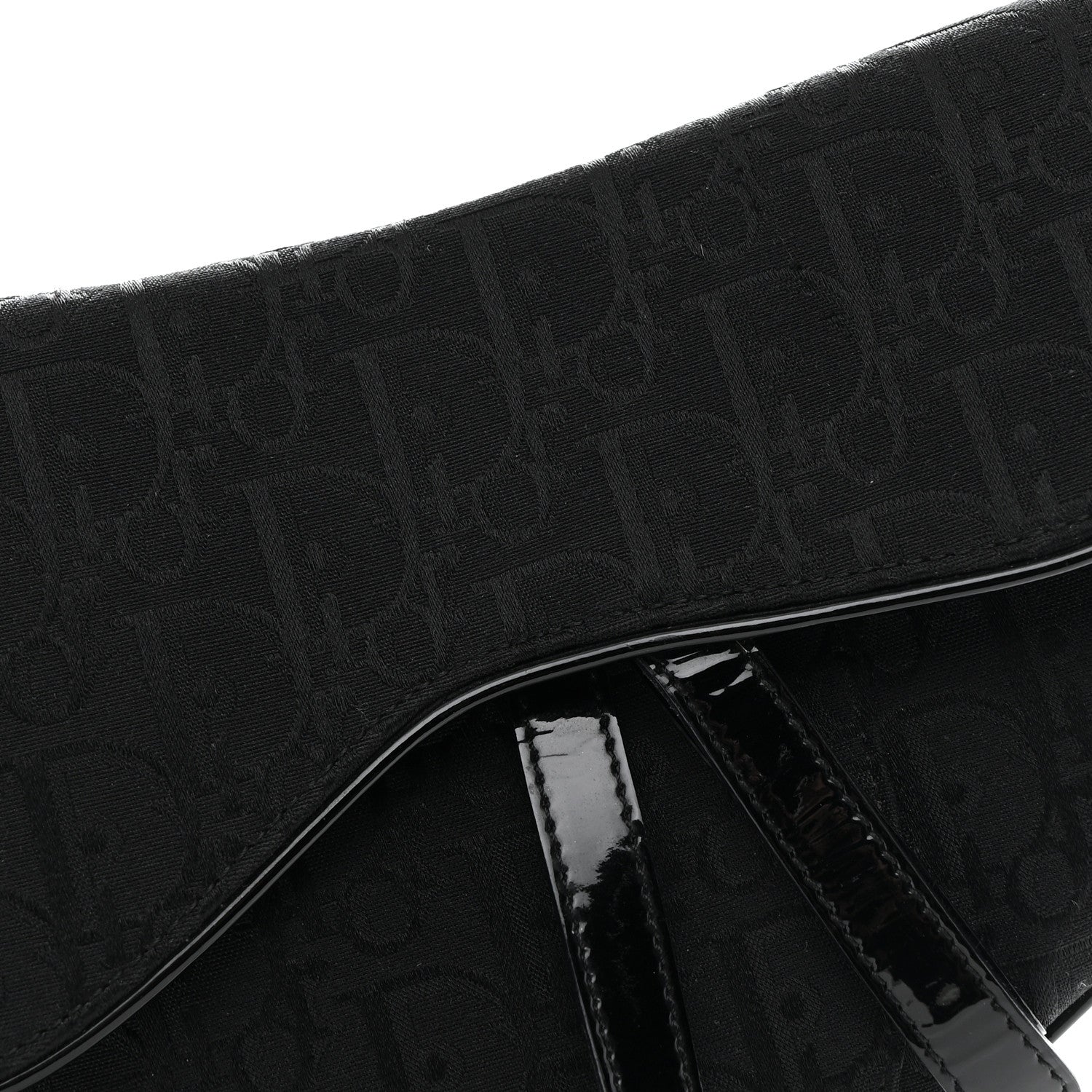 Christian Dior Monogram Saddle Bag Black 8 of 15