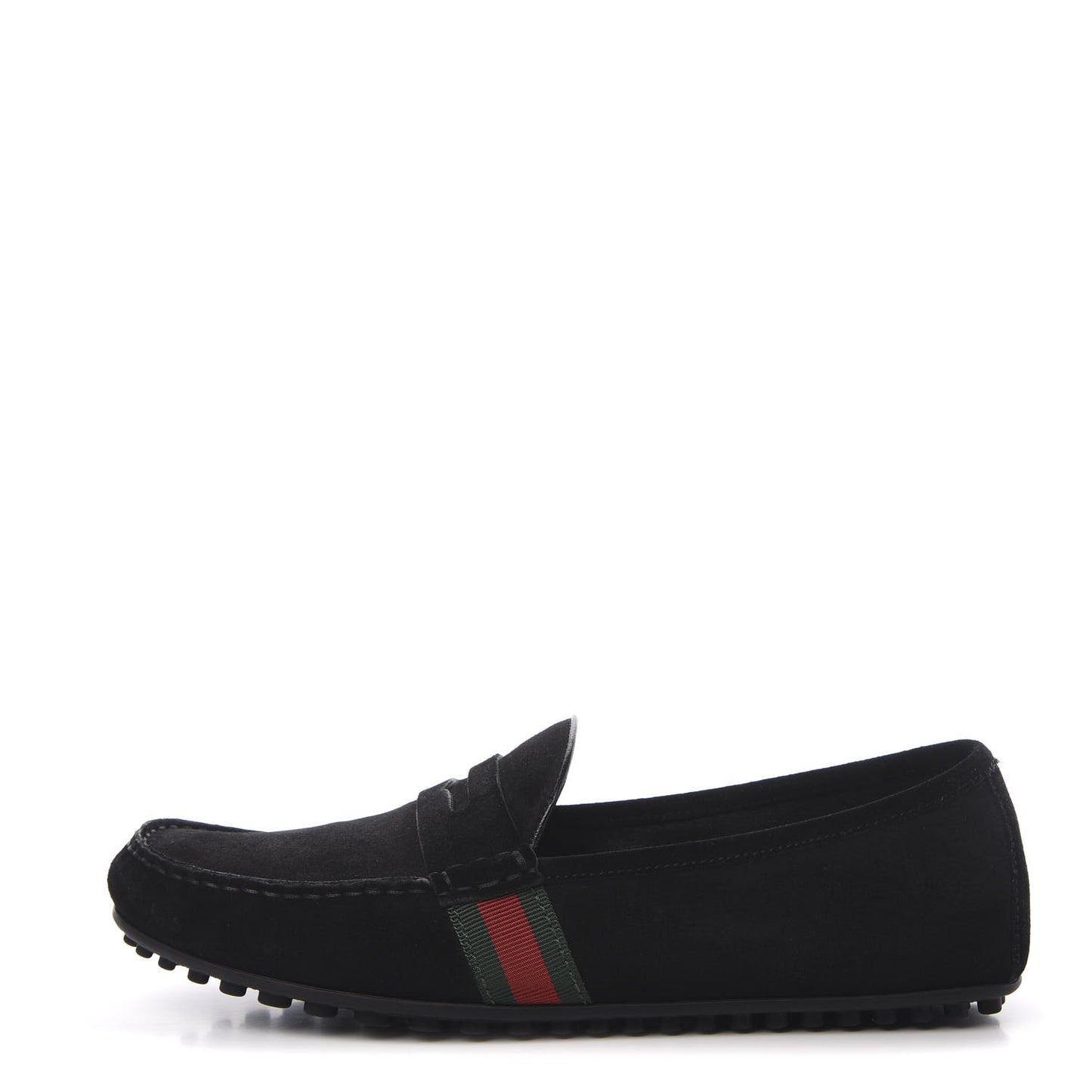 Suede Web Mens Kanye Driver Loafers 10.5 Black