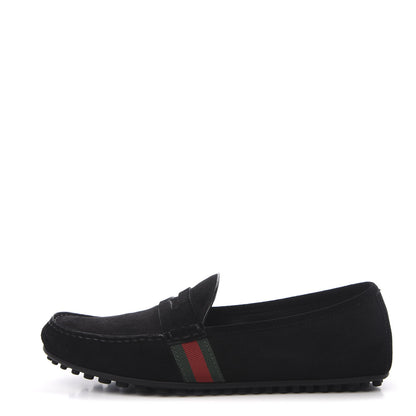 Gucci Suede Web Mens Kanye Driver Loafers 10.5 Black 1 of 8