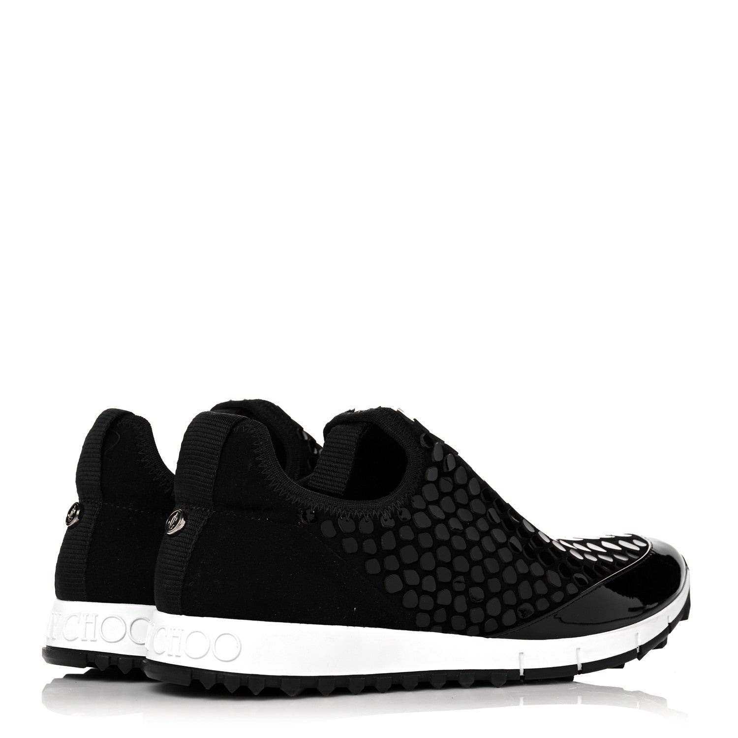 Jimmy Choo Patent Suede Montana Slip-On Sneakers 38.5 Black 4 of 8