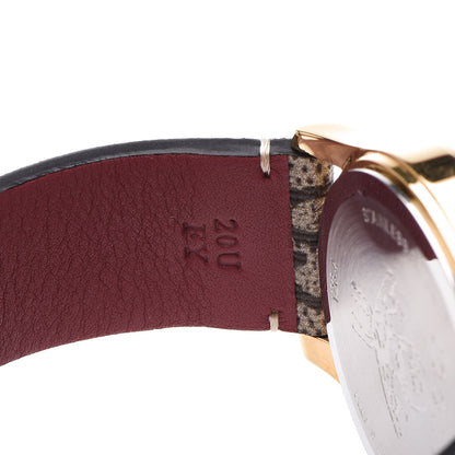 Gucci Stainless Steel Canvas 38mm G-Timeless Supreme GG Blooms Quartz Watch Brown 7 of 8