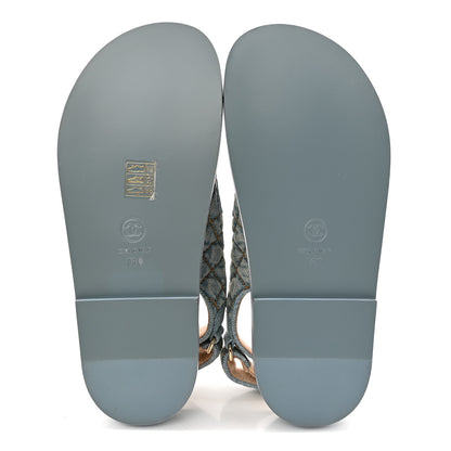 Chanel Denim Quilted Dad Sandals 36 Blue 6 of 10
