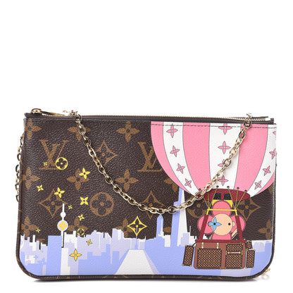 Louis Vuitton Monogram 2019 Christmas Animation Double Zip Pochette 1 of 10