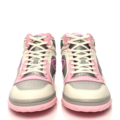 Gucci Dali Calfskin Mesh Women's Mac80 Hightop Sneakers 39 Off White Grey Sky Light Rose 2 of 8