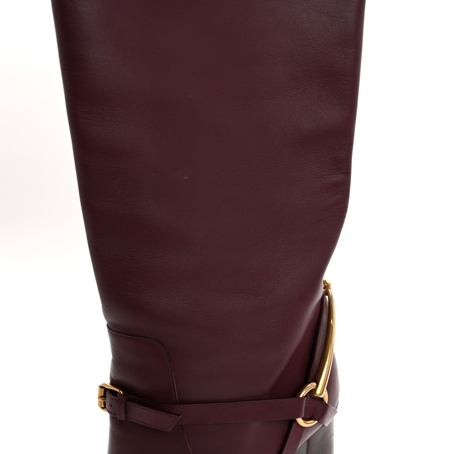 Gucci Calfskin Lifford Knee High Boots 40 Classic Burgundy 11 of 16