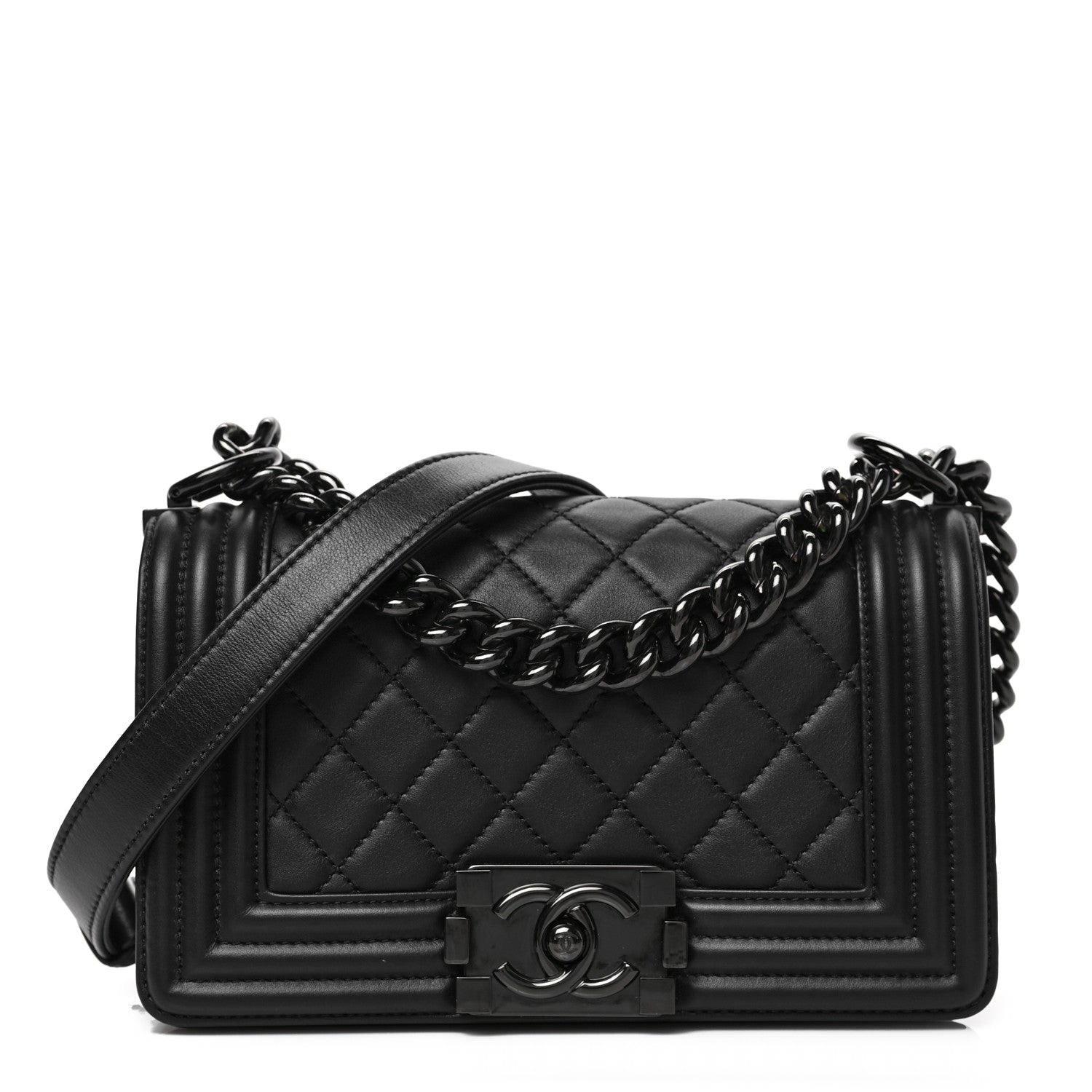 Chanel Calfskin Quilted Small Boy Flap So Black 1 of 7
