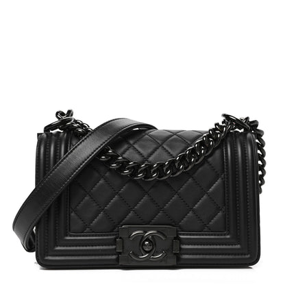Chanel Calfskin Quilted Small Boy Flap So Black 1 of 7