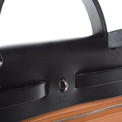 Hermes Vache Hunter Toile Herbag Zip PM 31 Sable Black 14 of 17