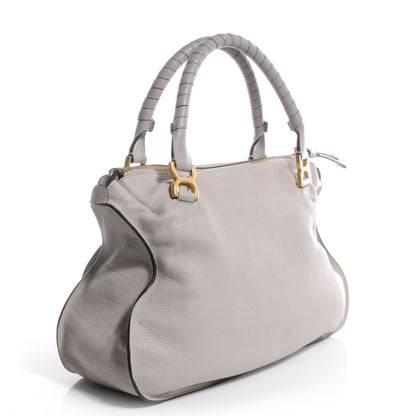 Chloe Calfskin Large Marcie Satchel Dove 3 of 9