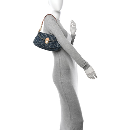 Louis Vuitton Monogram Denim Mini Pleaty Blue 2 of 9