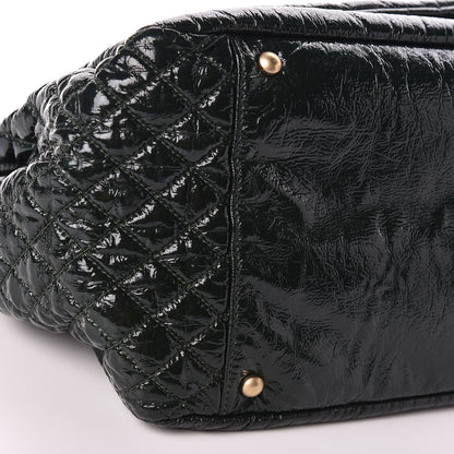 Chanel Vinyl Rock and Chain XL Flap Dark Green 5 of 13