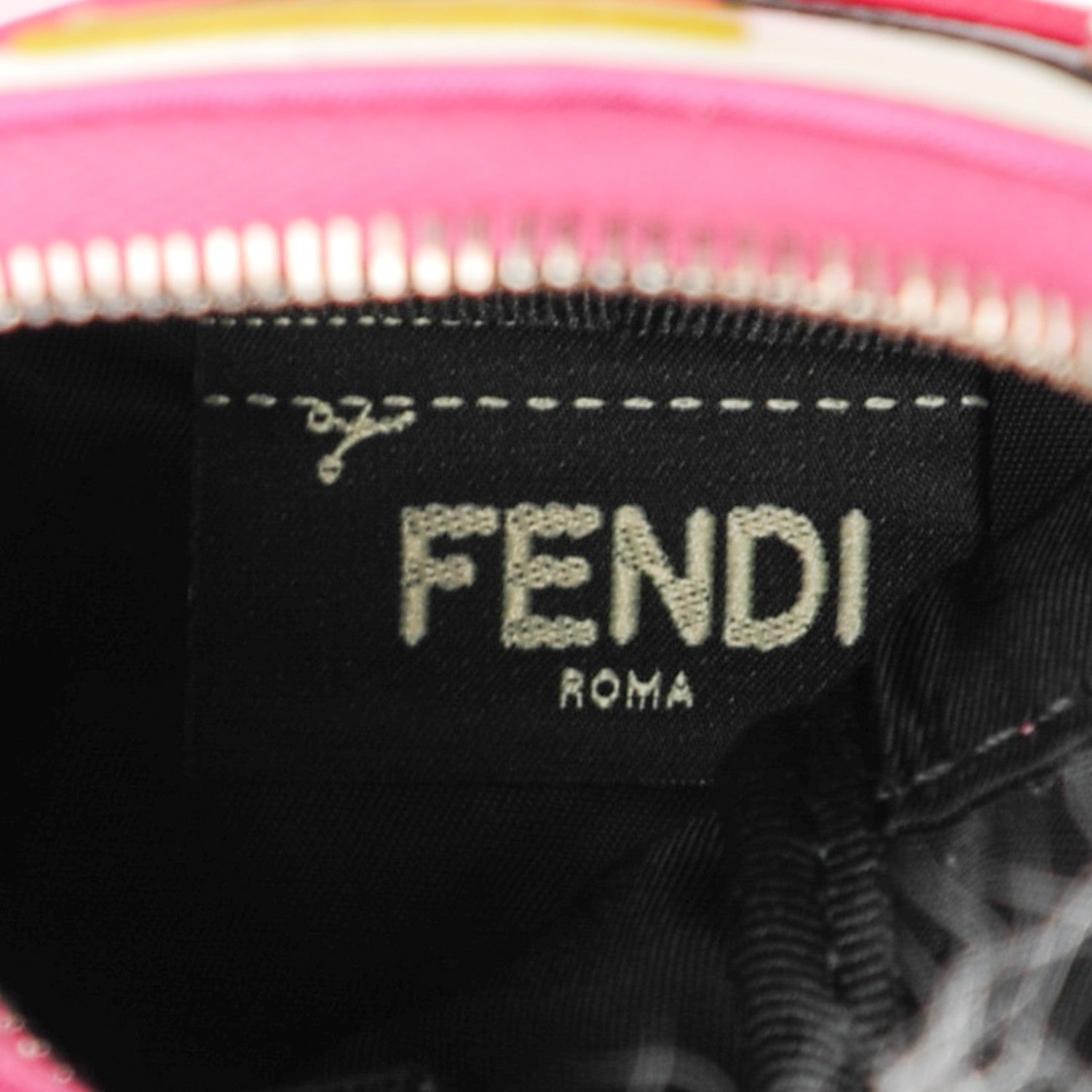 Fendi Nylon Shiny Nappa Nutria Fox Fur Monster Eyes Mini Backpack Charm Lollypop Rosa Fluo Multicolor 6 of 8