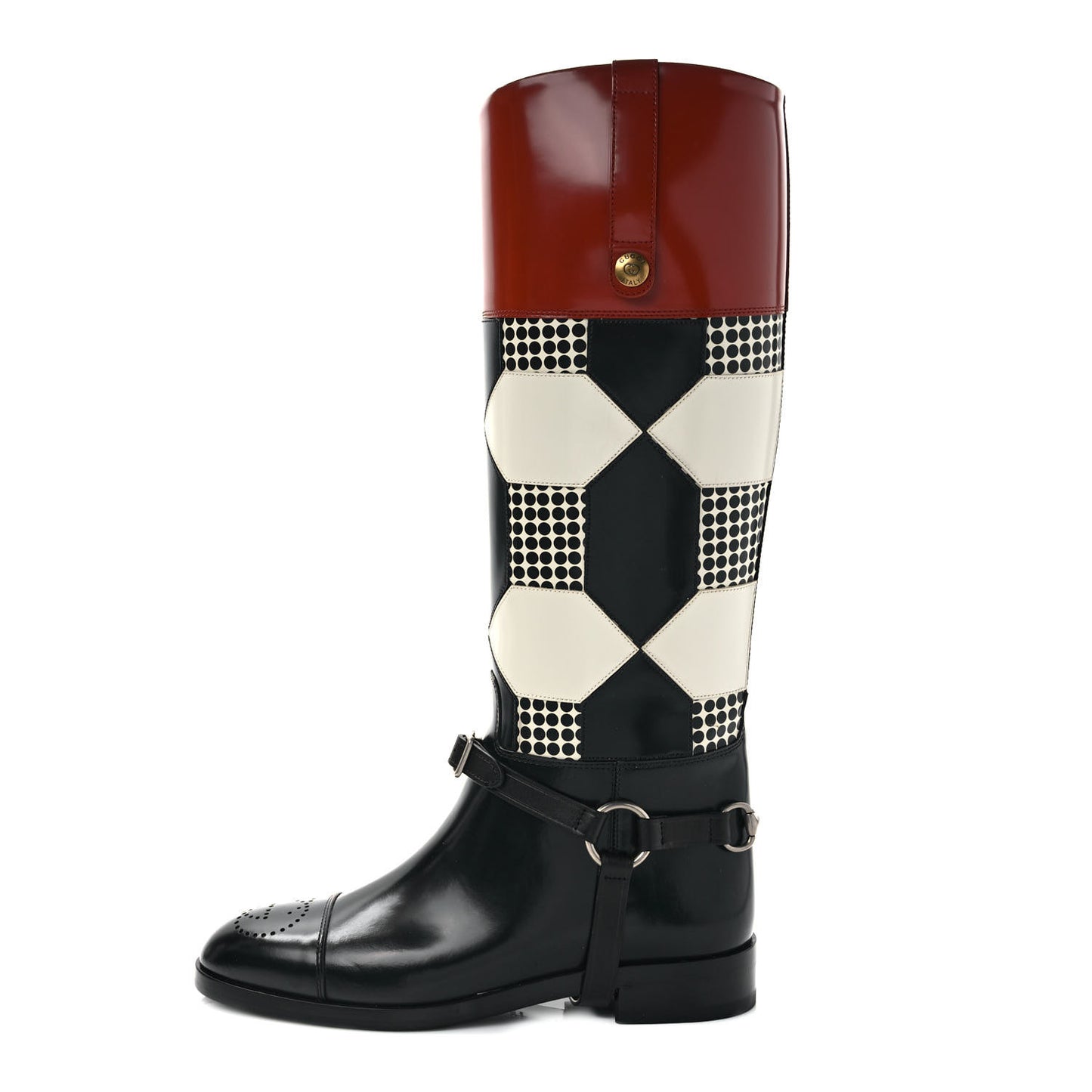 Calfskin Zelda Harness Riding Boots 39.5 Multicolor