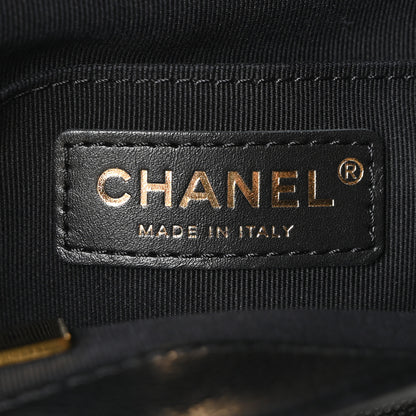 Chanel Shiny Caviar Quilted Medium Duma Pockets Drawstring Backpack Black 5 of 10