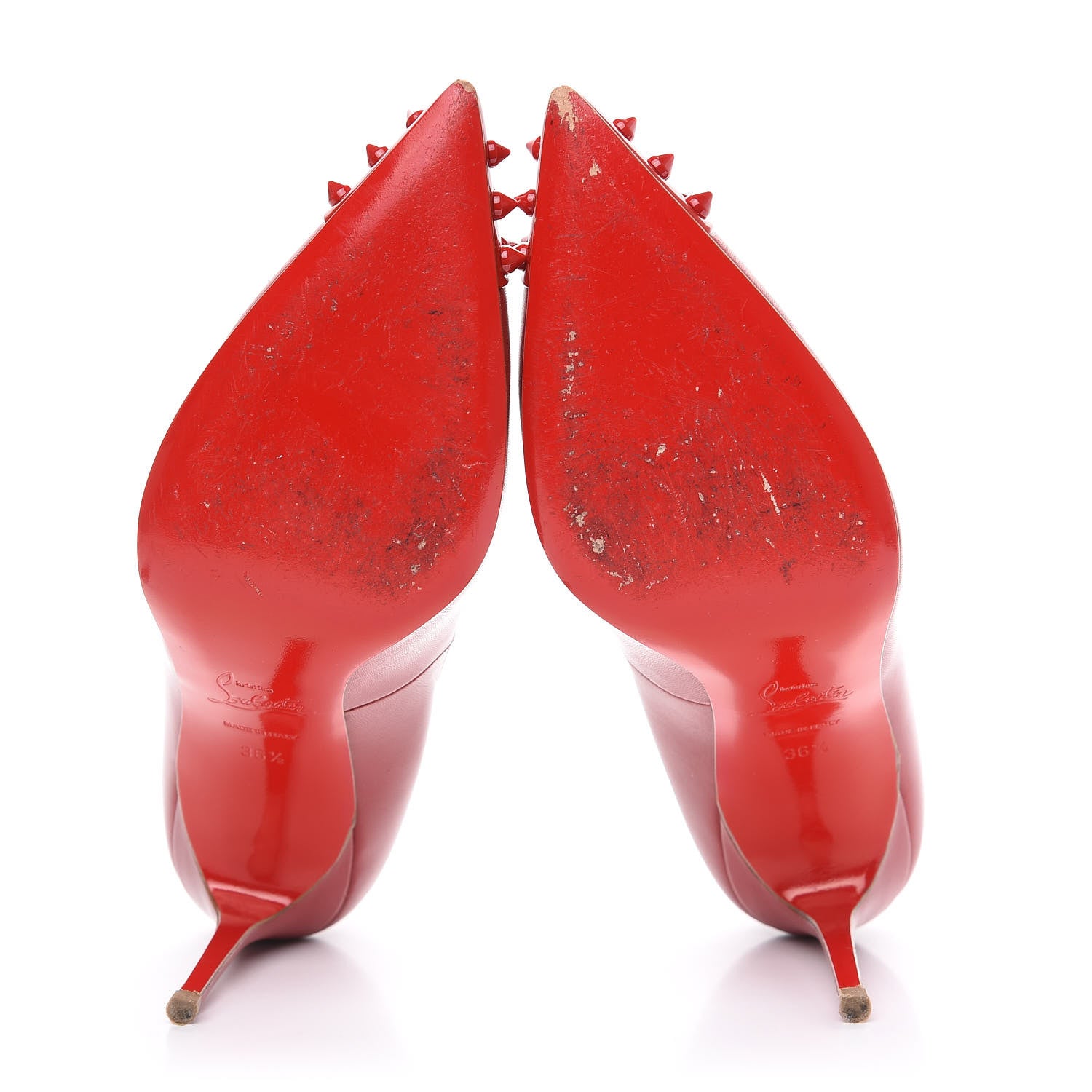 Christian Louboutin Kid Patent Geo 85 Pumps 36.5 Rouge De Mars 5 of 10