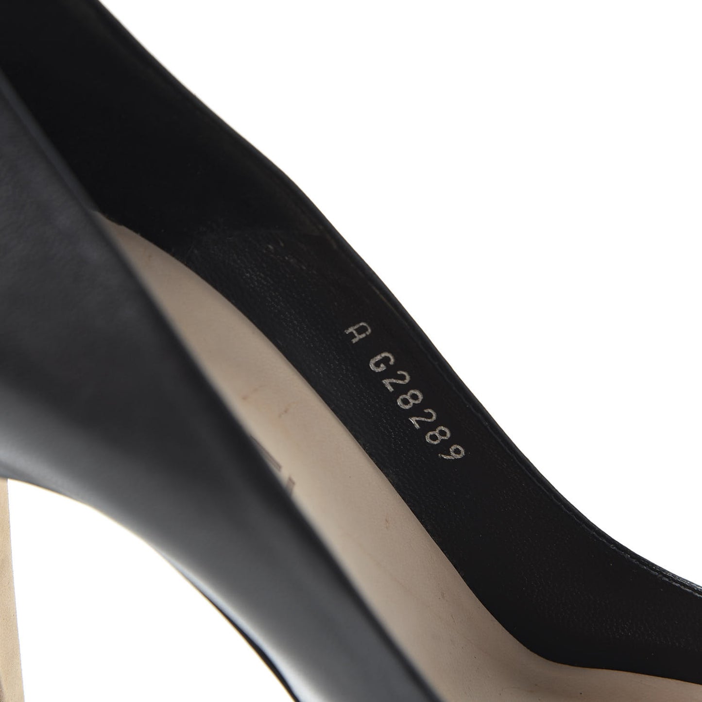 Lambskin Patent Cap Toe CC Pumps 38.5 Black