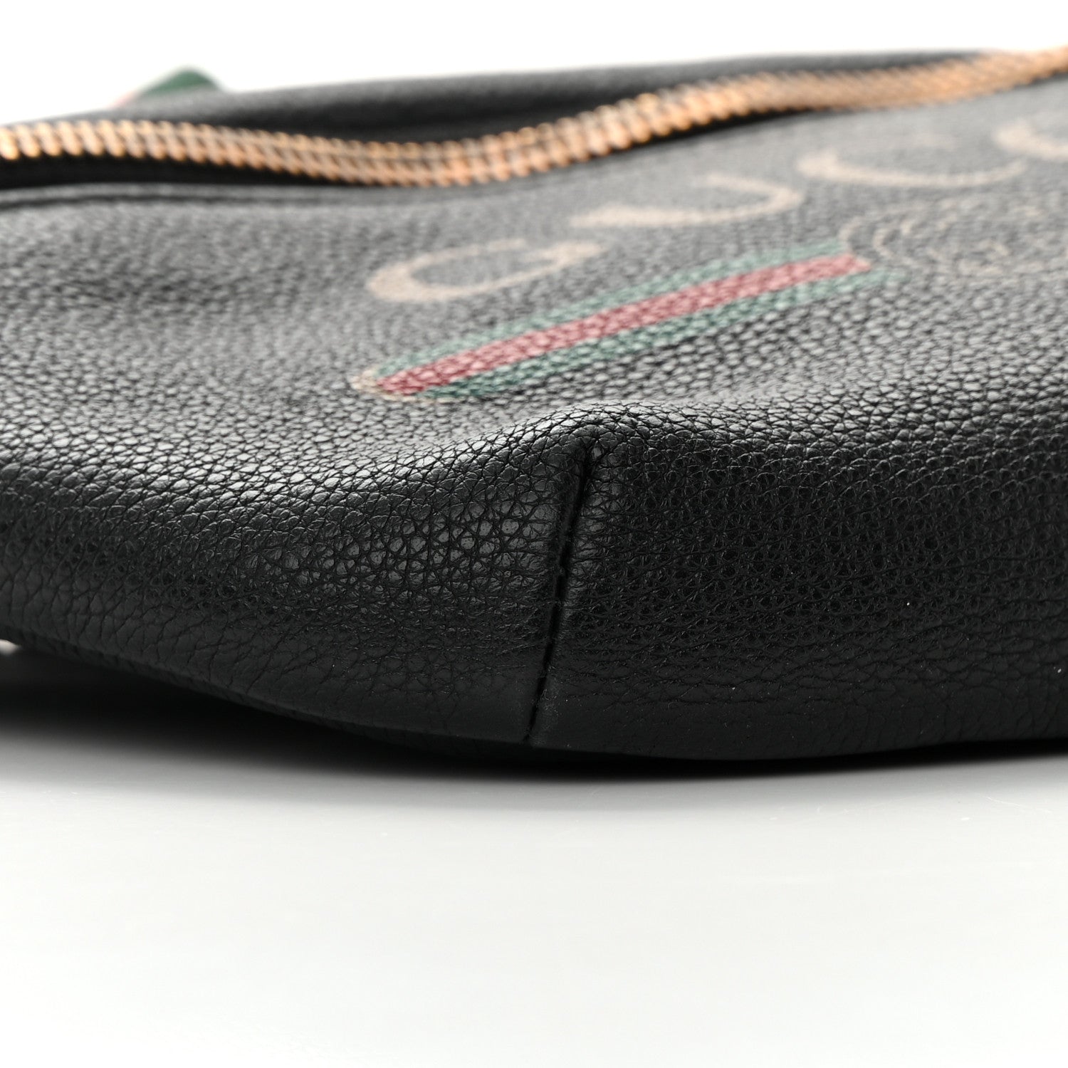 Gucci Grained Calfskin Small Logo Belt Bag Black 9 of 14