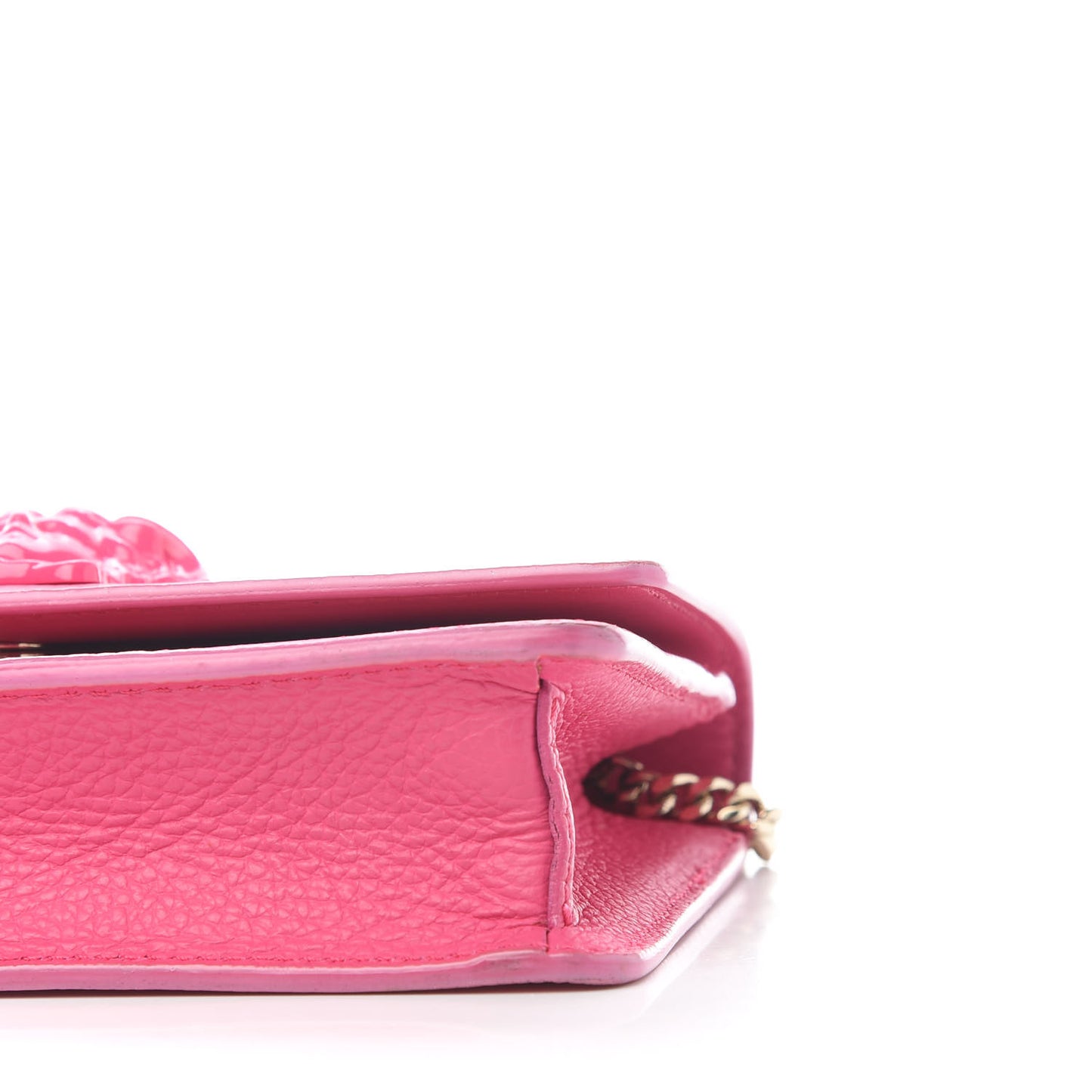 Grained Calfskin Palazzo Chain Evening Bag Pink