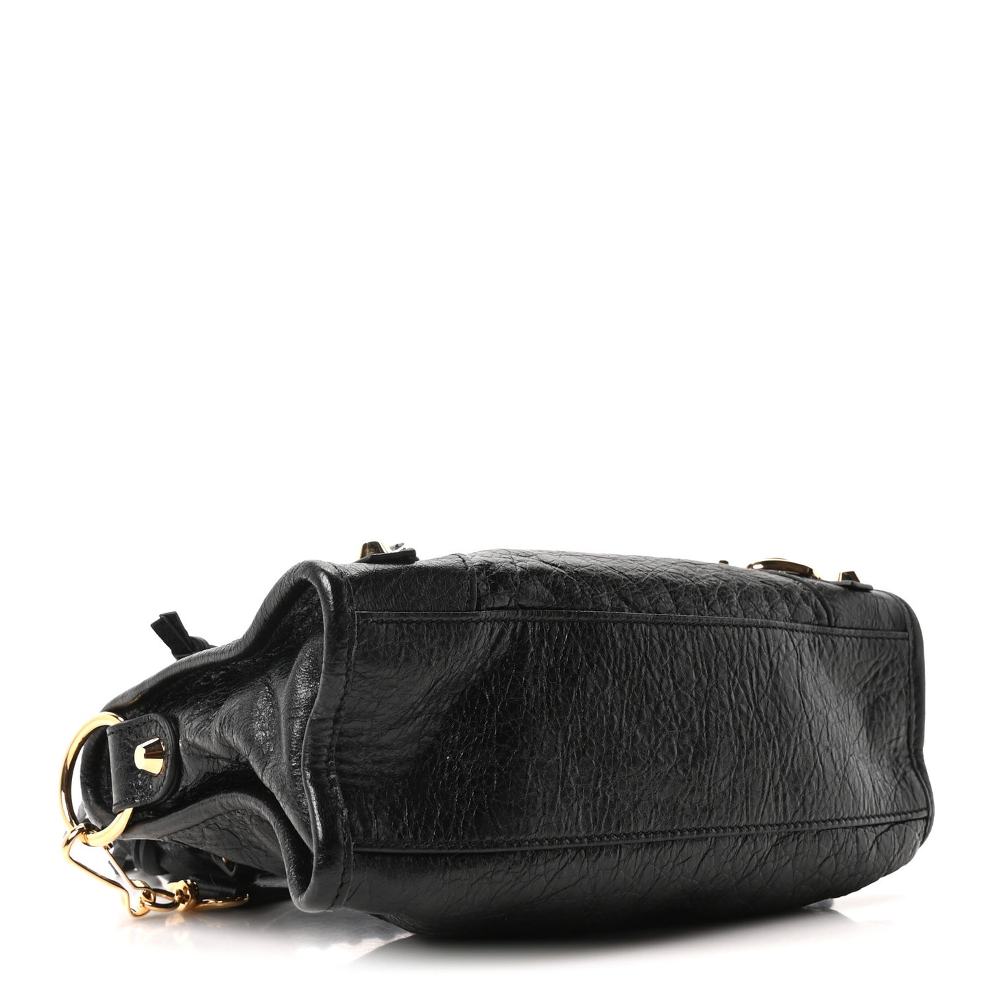 Agneau Classic Gold Hardware Mini City Black