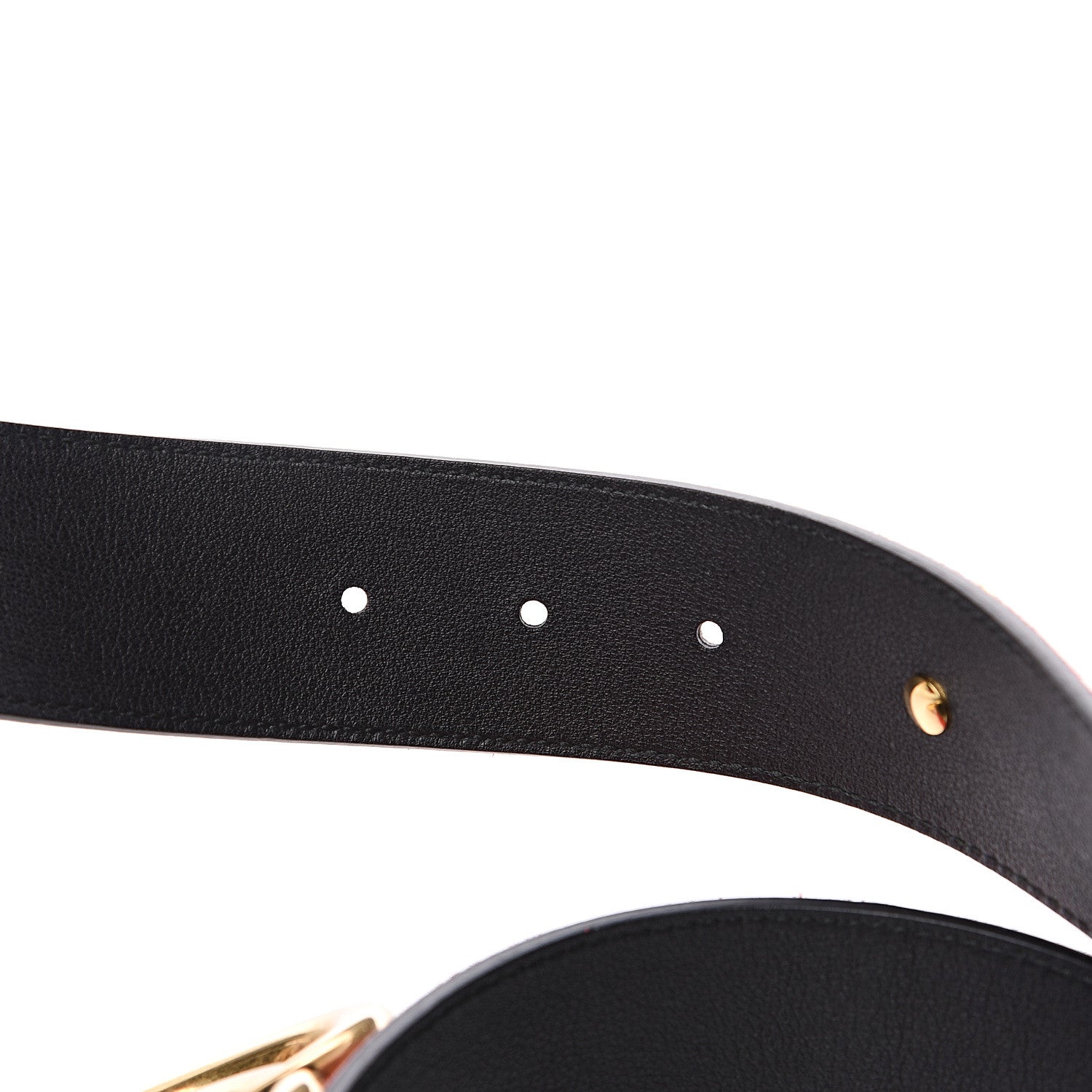 Gucci Suede Calfskin Marmont Clover Belt 85 34 Red 3 of 5