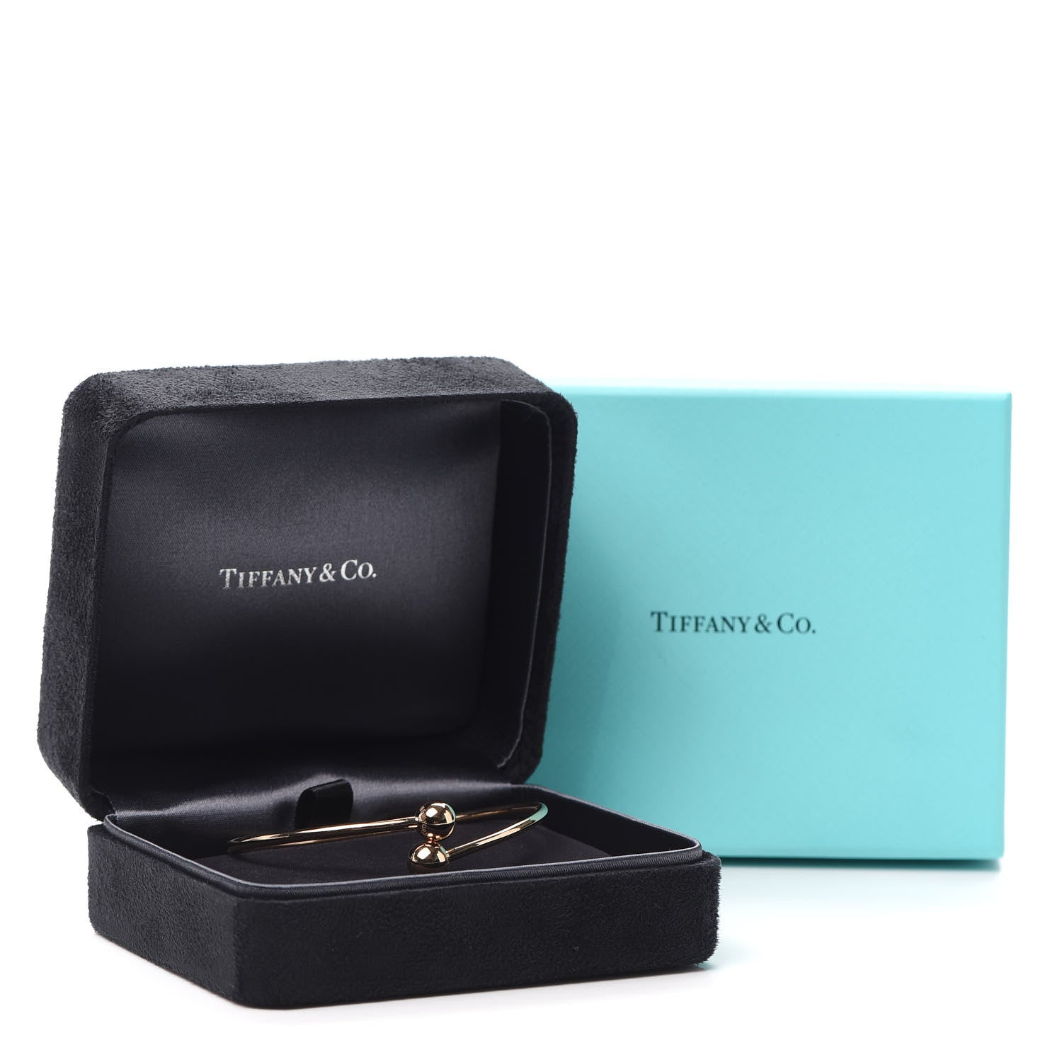 Tiffany 18K Rose Gold 8mm HardWear Ball Bypass Bracelet 5 of 5