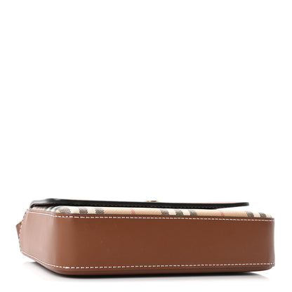 Burberry Calfskin Vintage Check New Hampshire Bag Archive Beige Tan 4 of 9