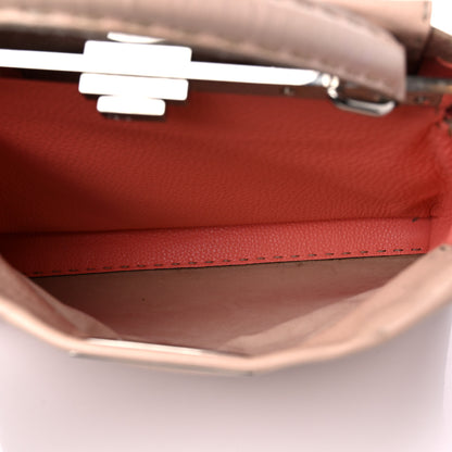 Fendi Cuoio Romano Selleria Bi-Color Medium Peekaboo Iconic Satchel Rosa Plaster Pesca 6 of 18