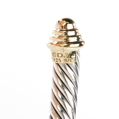 David Yurman Sterling Silver 14K Yellow Gold 5mm Cable Classics Bracelet 5 of 6