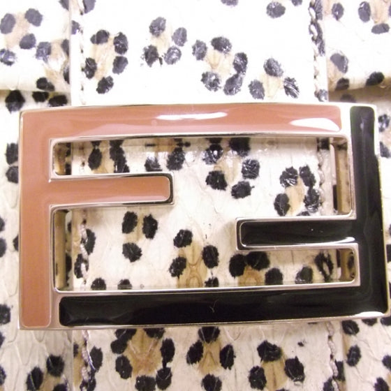 Fendi Snakeskin Leopard Print Baguette Beige 10 of 14