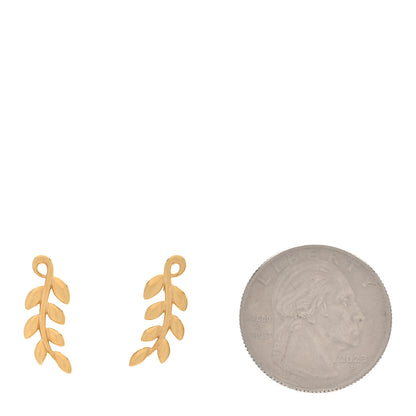 Tiffany 18K Yellow Gold Paloma Picasso Olive Leaf Climber Earrings 2 of 5