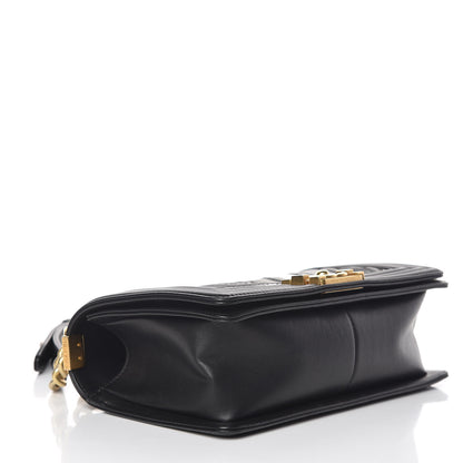 Chanel Caviar Suede Calfskin Chevron Medium Boy Flap Black 4 of 16