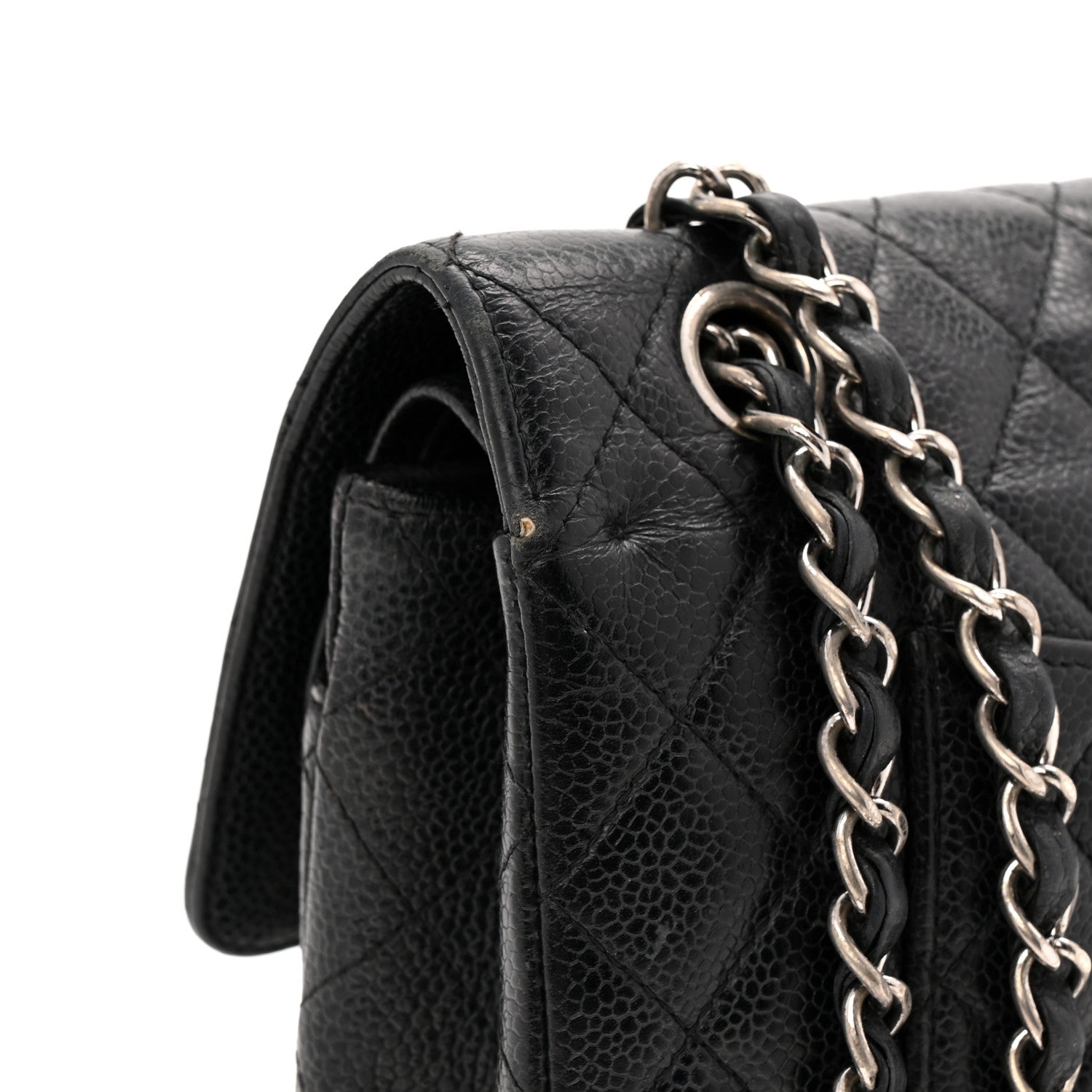 Chanel Caviar Quilted Medium Double Flap Black 11 of 13