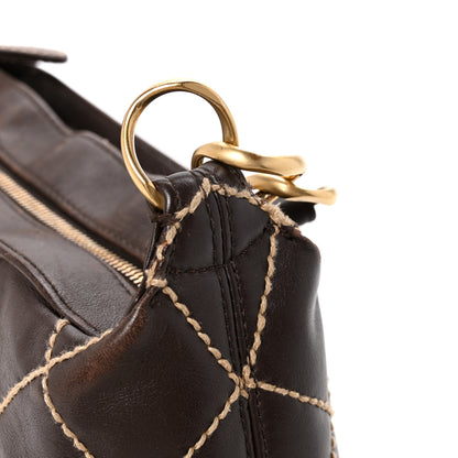 Chanel Calfskin Wild Stitch Hobo Brown 11 of 16