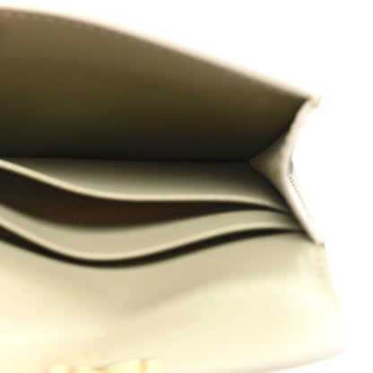 Celine Shiny Calfskin Triomphe Flap Card Holder Green Clay 5 of 8