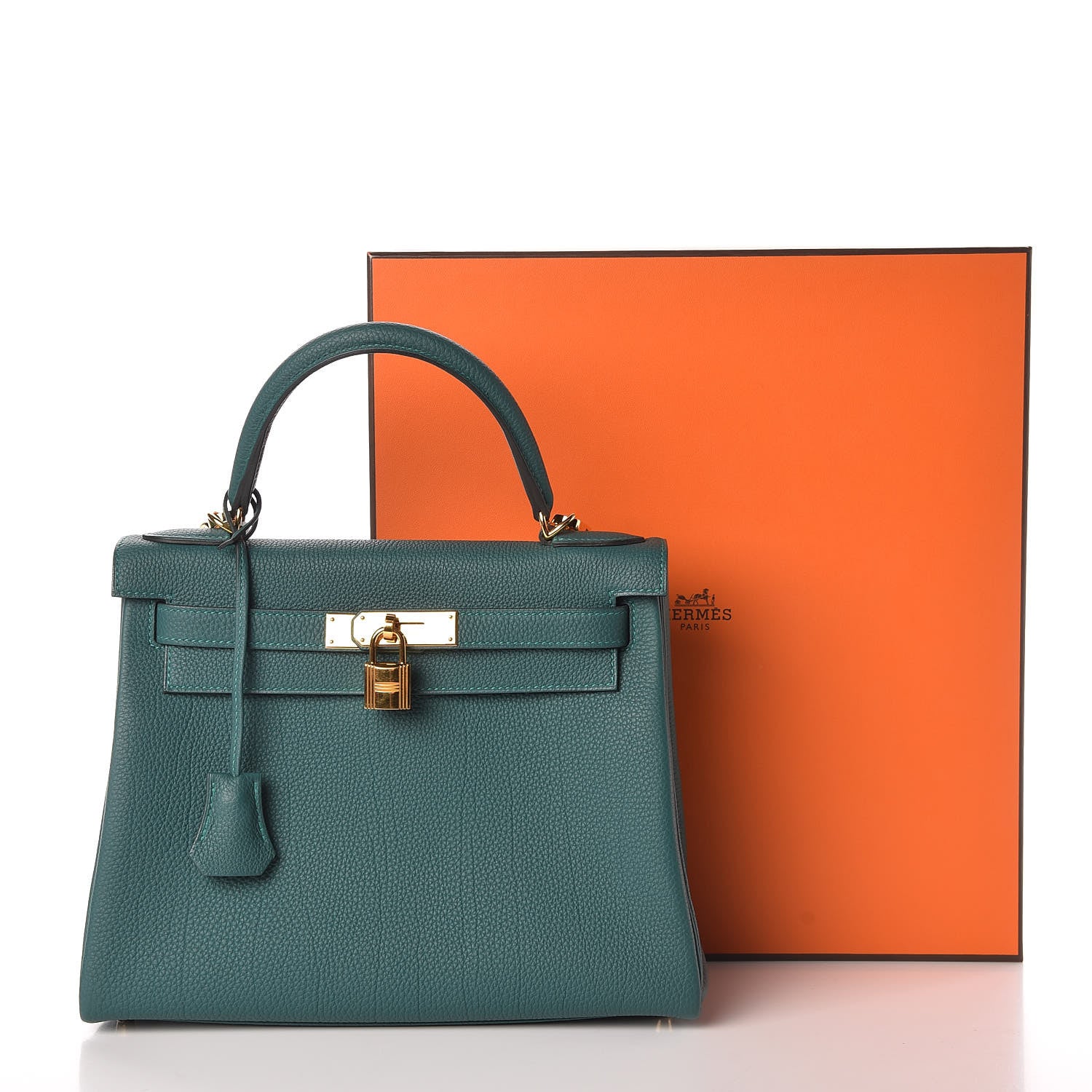 Hermes Togo Kelly Retourne 28 Malachite 37 of 37