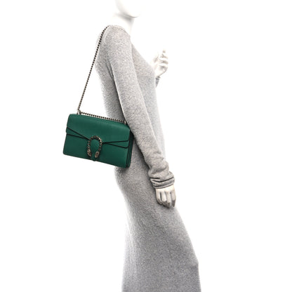 Gucci Pebbled Calfskin Small Dionysus Shoulder Bag Emerald 2 of 10