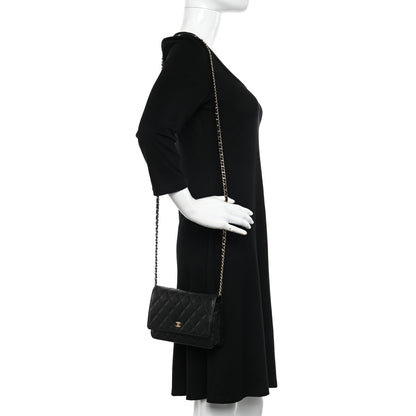 Chanel Caviar Quilted Wallet on Chain WOC Black 2 of 12