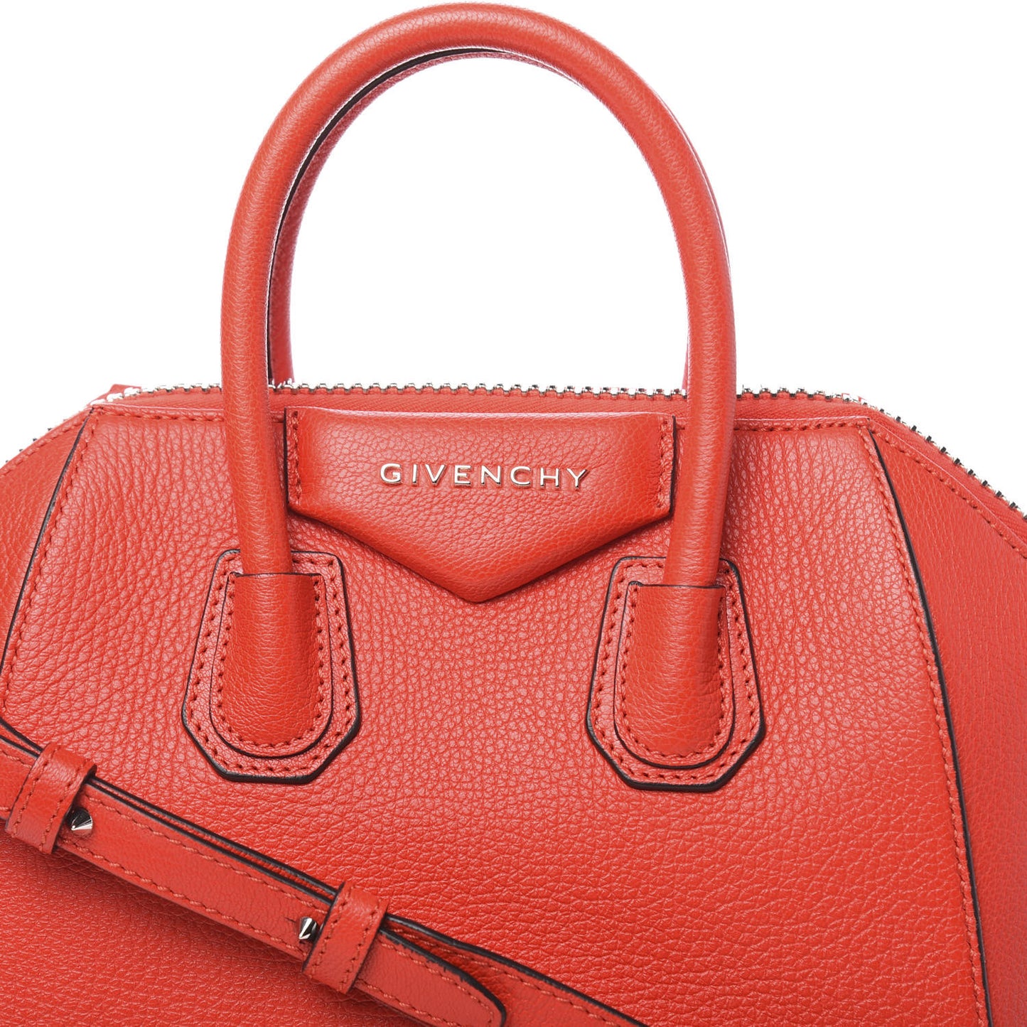 Sugar Goatskin Mini Antigona Medium Red