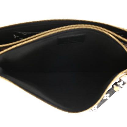Louis Vuitton Monogram Giant Jungle Pochette Double Zip Black 5 of 9