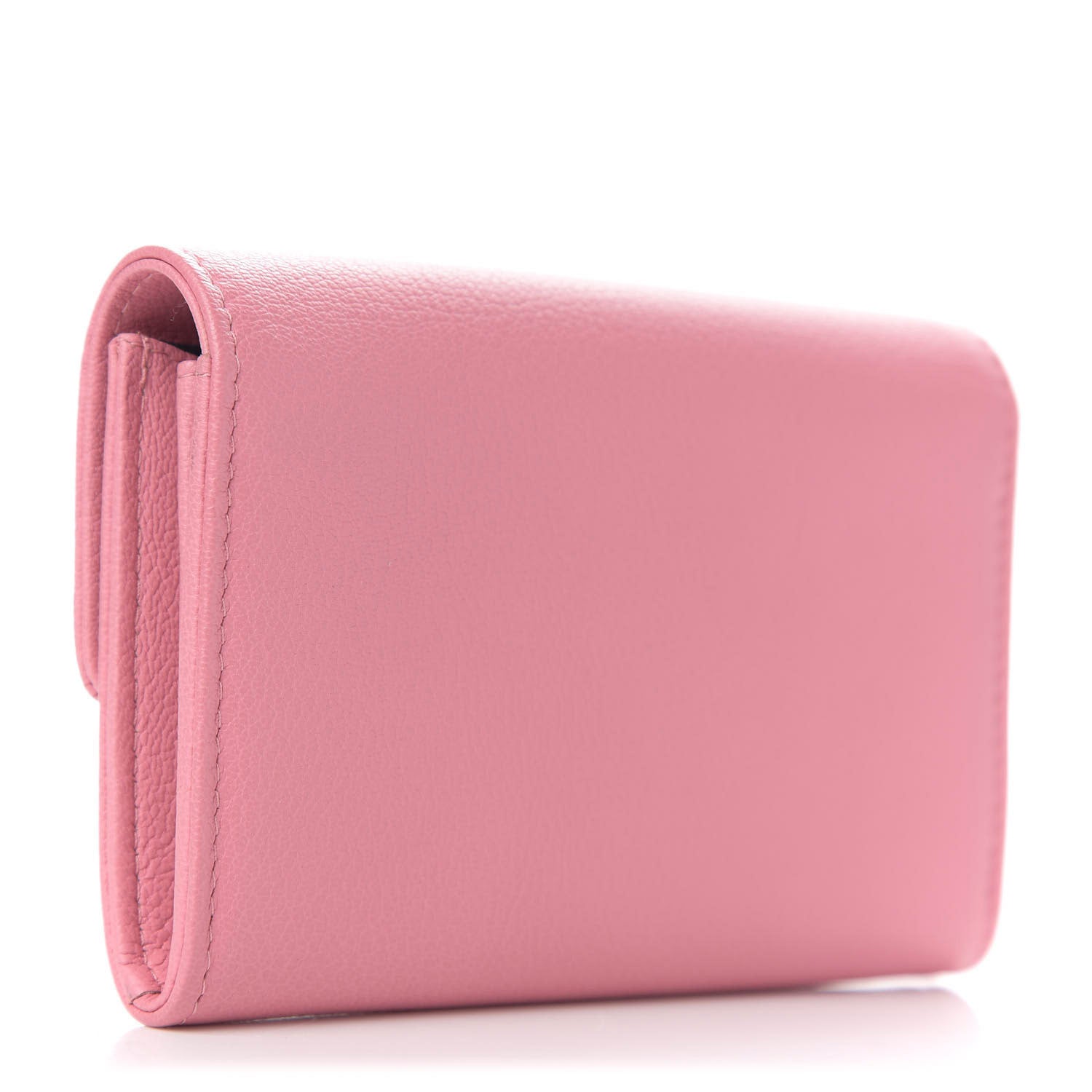 Chanel Goatskin Camellia CC Flap Card Holder Pink Black 2 of 8