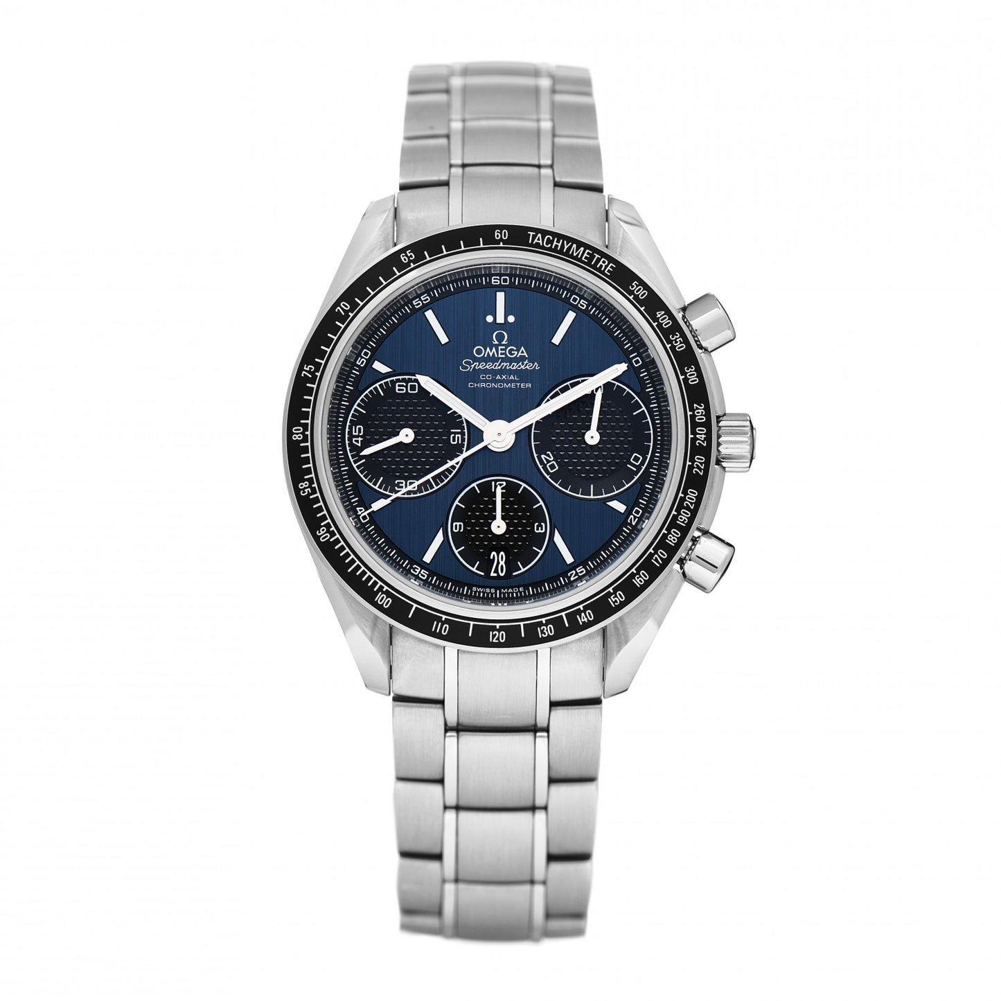 Stainless Steel 40mm Speedmaster Racing Co-Axial Chronograph Automatic Watch Blue 326.30.40.50.03.001