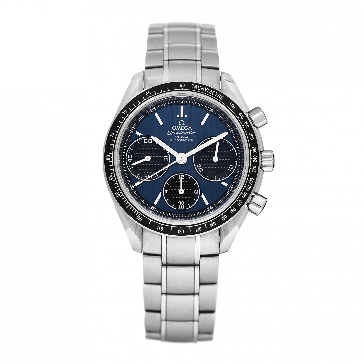 Omega Stainless Steel 40mm Speedmaster Racing Co-Axial Chronograph Automatic Watch Blue 326.30.40.50.03.001 1 of 4