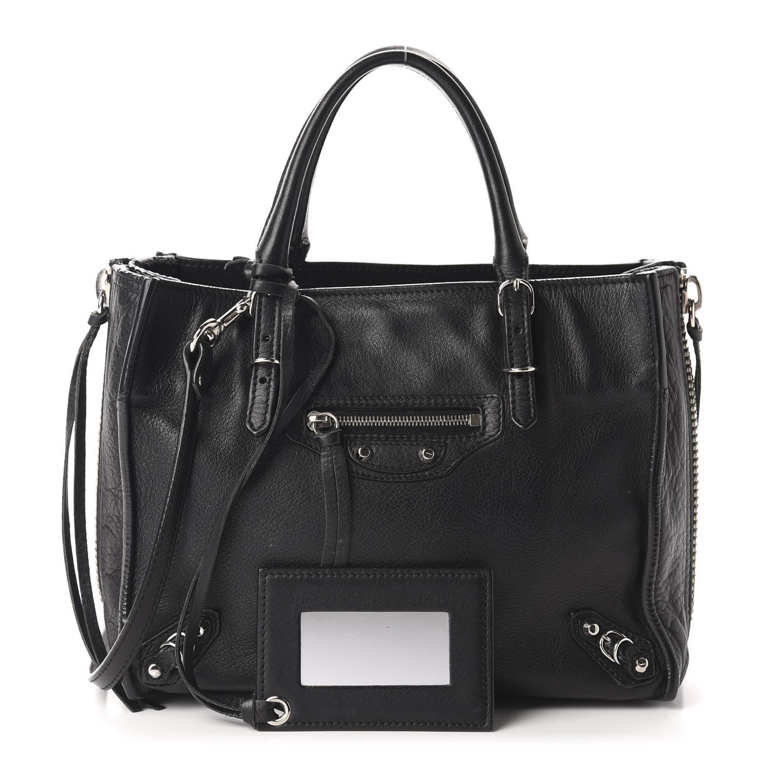 Balenciaga Calfskin Papier Mini A4 Zip Around Tote Black 1 of 10