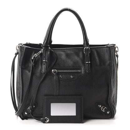 Balenciaga Calfskin Papier Mini A4 Zip Around Tote Black 1 of 10