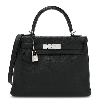 Hermes Taurillon Clemence Kelly Retourne 28 Black 1 of 17