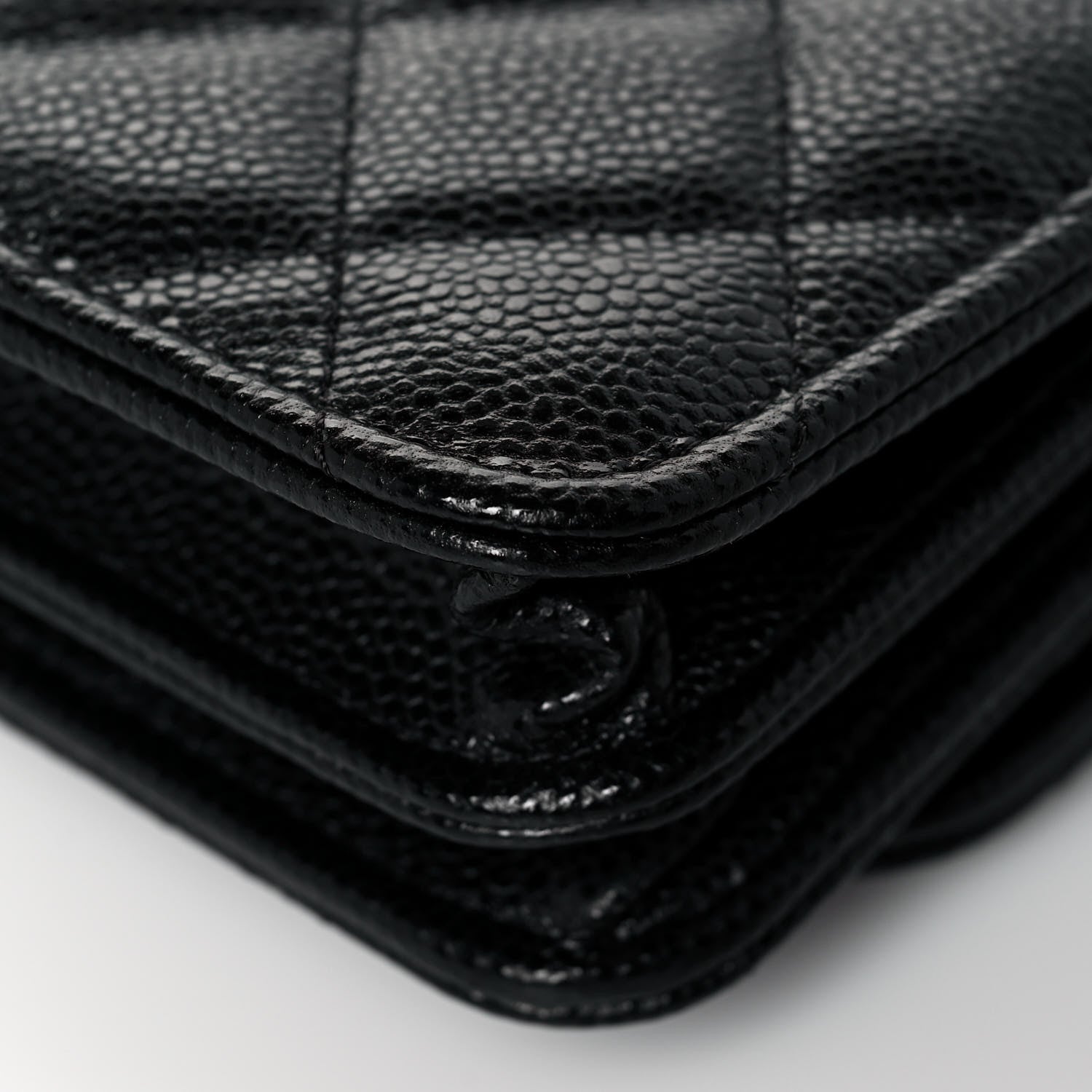 Chanel Caviar Quilted Mini Wallet On Chain WOC Black 12 of 13