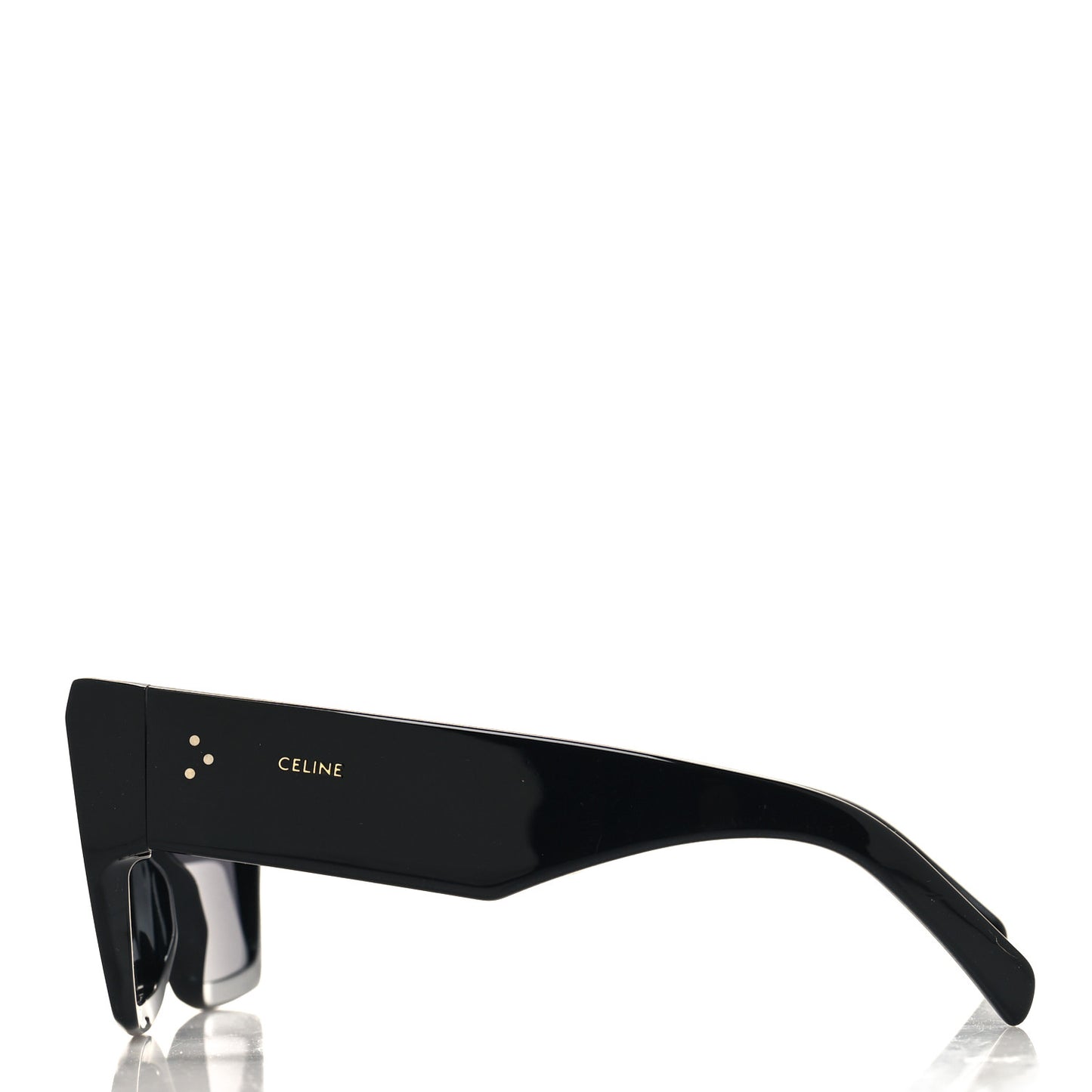 Acetate Flat Top Rectangular Sunglasses CL400921 Black