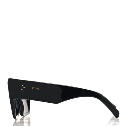 Celine Acetate Flat Top Rectangular Sunglasses CL400921 Black 3 of 7